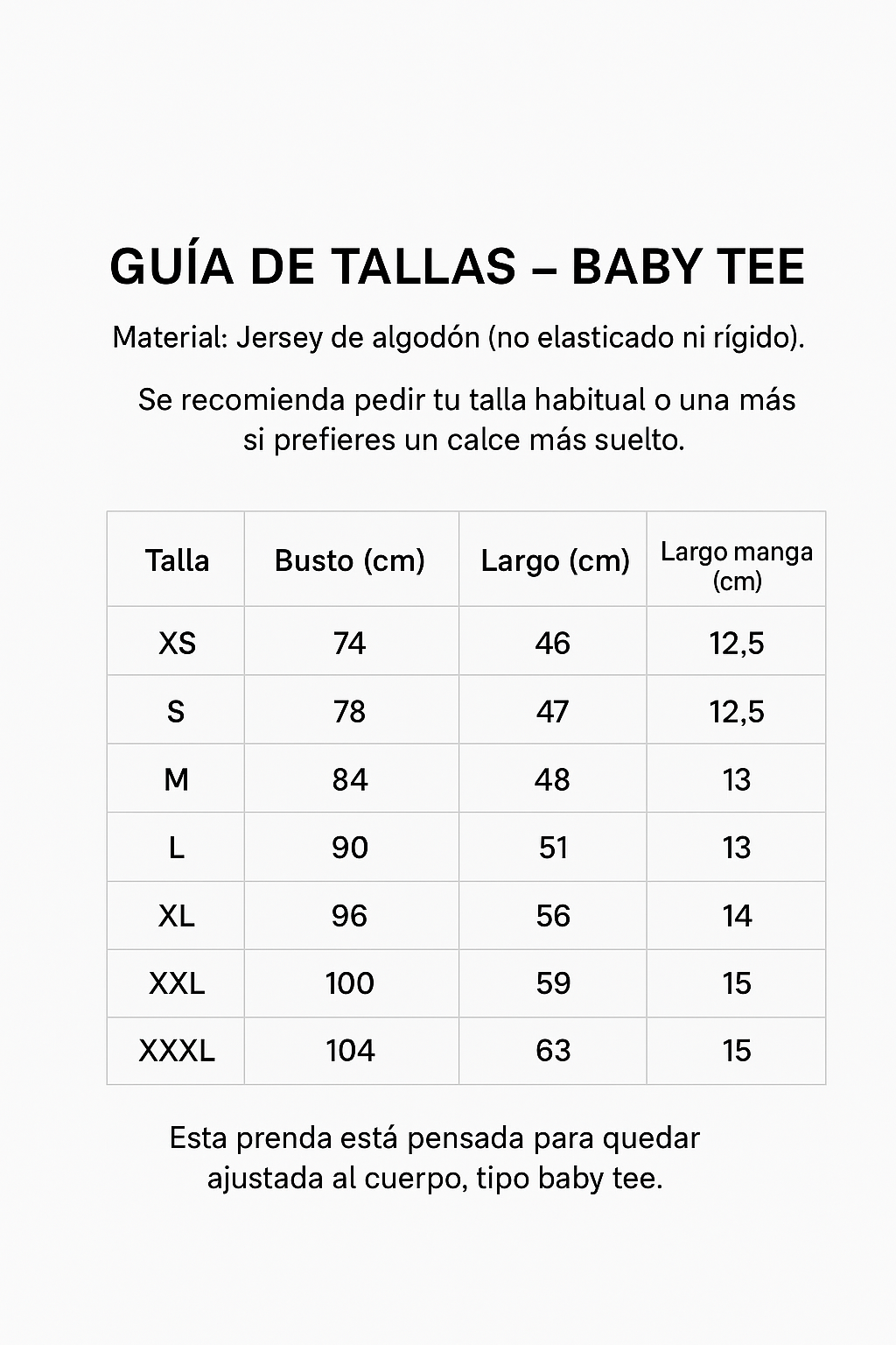 BABY TEE CHILE WHITE