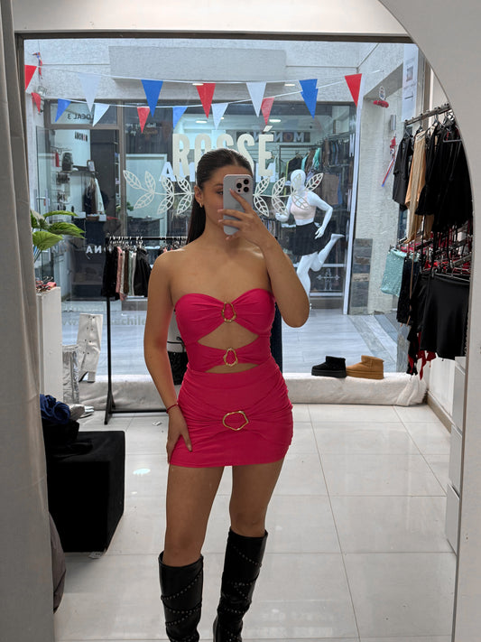 FALDA ARGOLLA FUCSIA