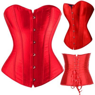 CORSET SATINADO ROJO