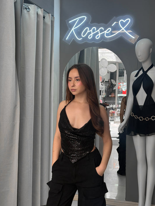 TOP DRAP BLACK
