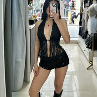TOP INDIRA BLACK ENCAJE