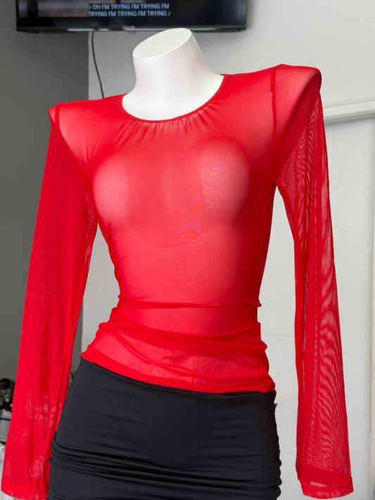 TOP TRANSPARENTE RED