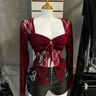 TOP LACY BURDEO
