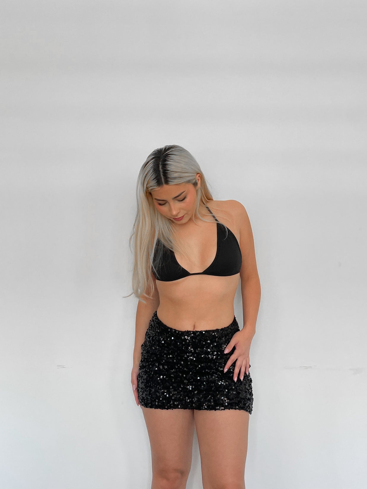 FALDA LENTEJUELAS BLACK