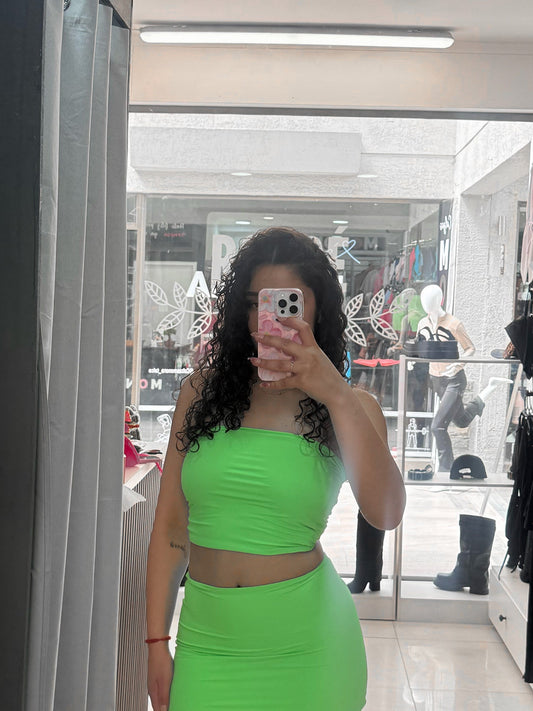 STRAPLESS VERDE NEON