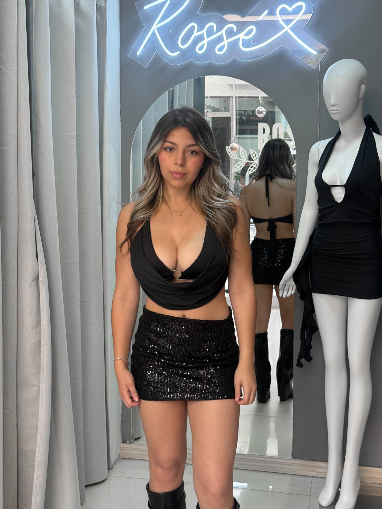 FALDA LENTEJUELAS BLACK