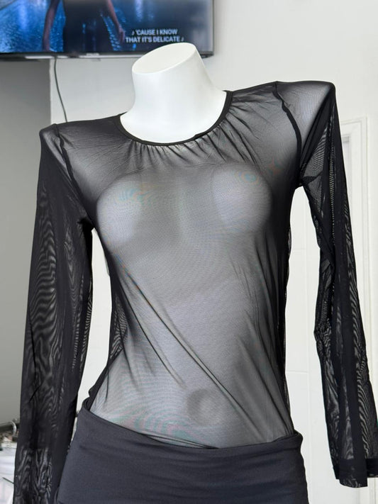 TOP TRANSPARENTE BLACK