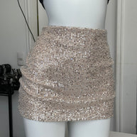 FALDA LENTEJUELAS CHAMPAGNE