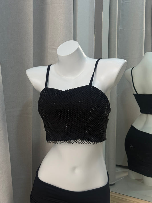 TOP STRASS BLACK
