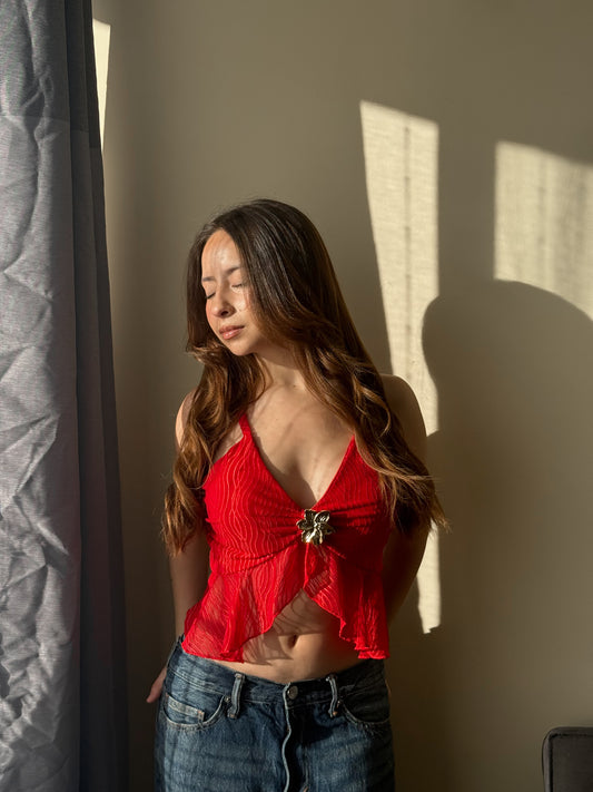 TOP FLORA RED