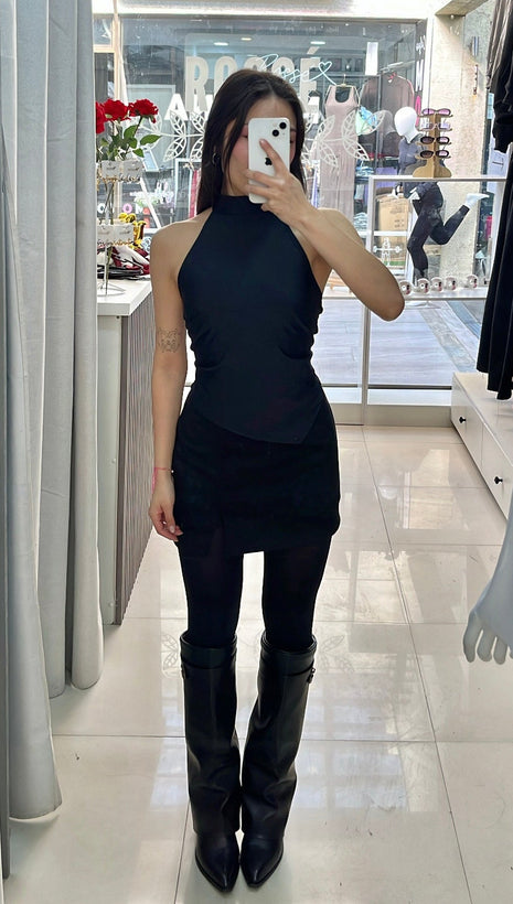 FALDA ATERCIOPELADA BLACK