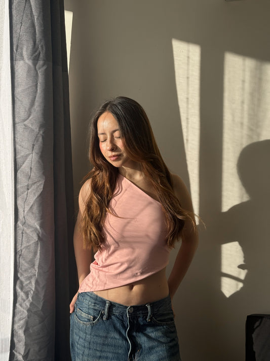 TOP ASIMETRICO PINK