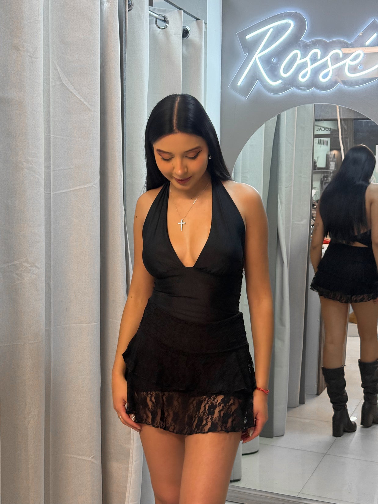 FALDA LUCIA ENCAJE BLACK