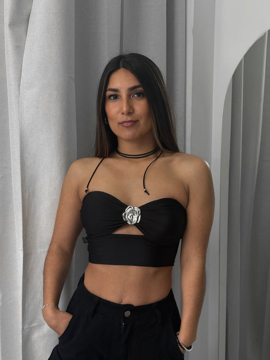 TOP ROSE BLACK