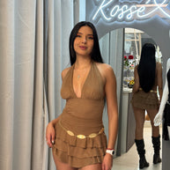 TOP LUCIA CAMEL GAMUZA