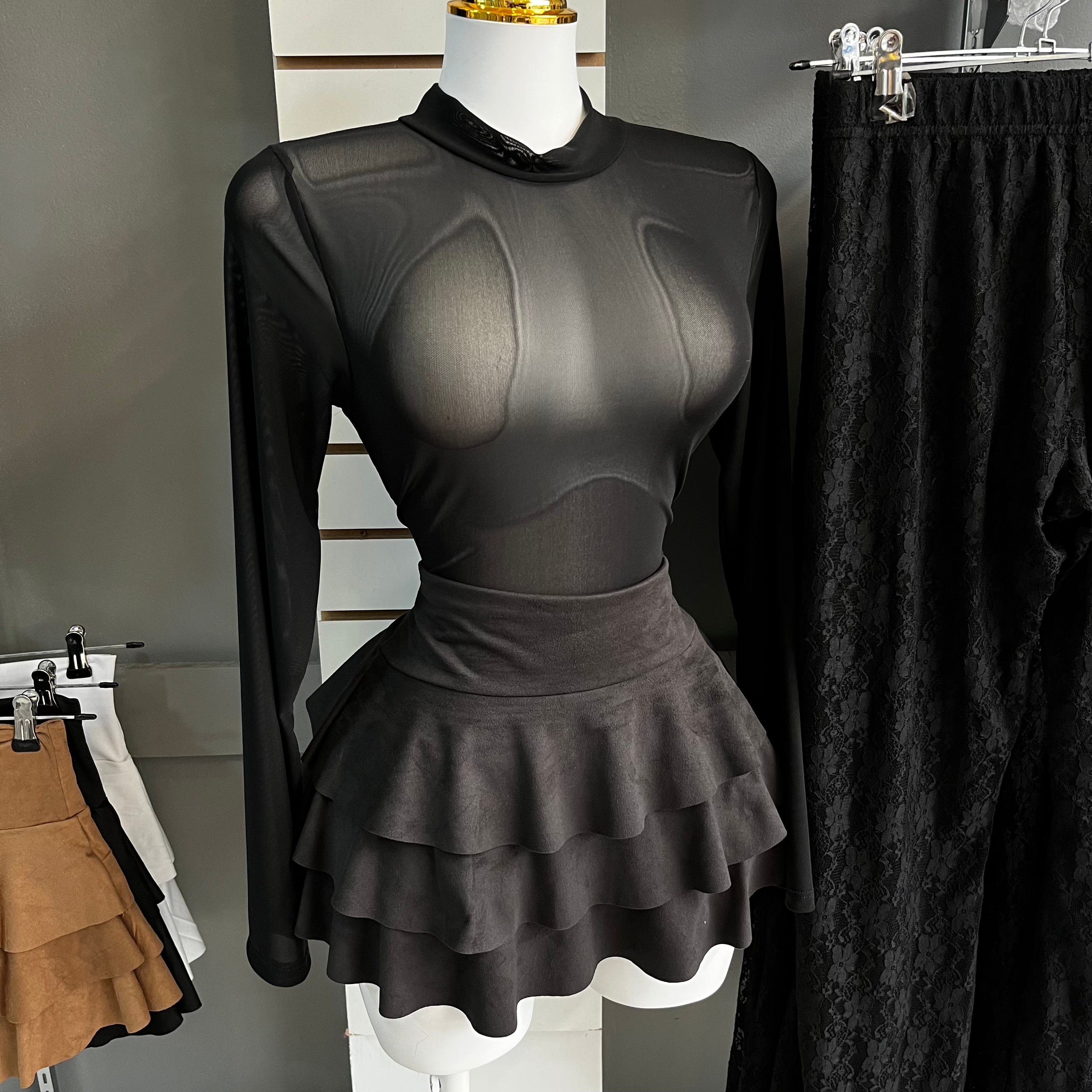 FALDA GAMUZA BLACK